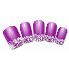 Nail Sticker With White Flower